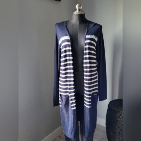 Yest Long Open Cardigan Sweater Sz 12 - Picture 4 of 14